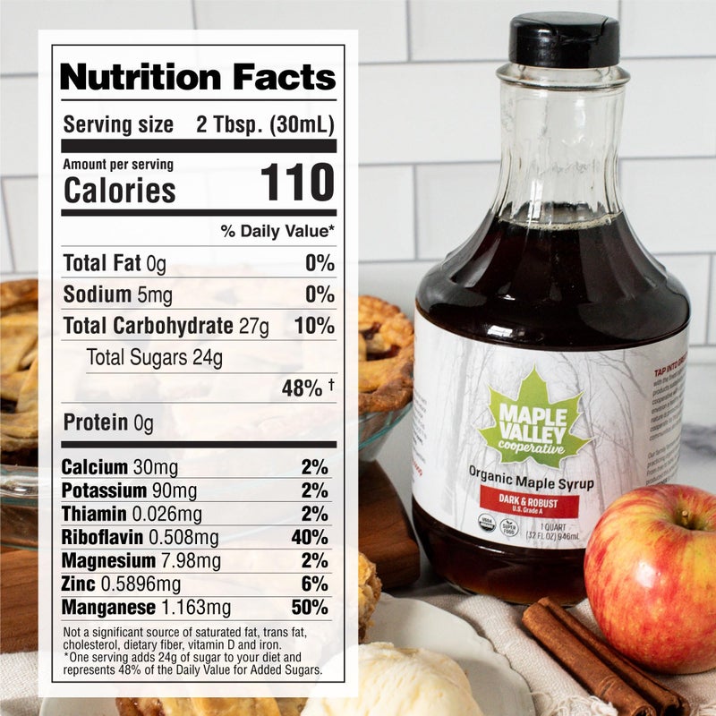 Maple Valley Organic Pure Maple Syrup, Amber & Rich, Better Than Pancake Syrup, Use for Coffee or All-Natural Sugar Substitute in Cooking and Baking (16oz Glass Bottle) - Image 2